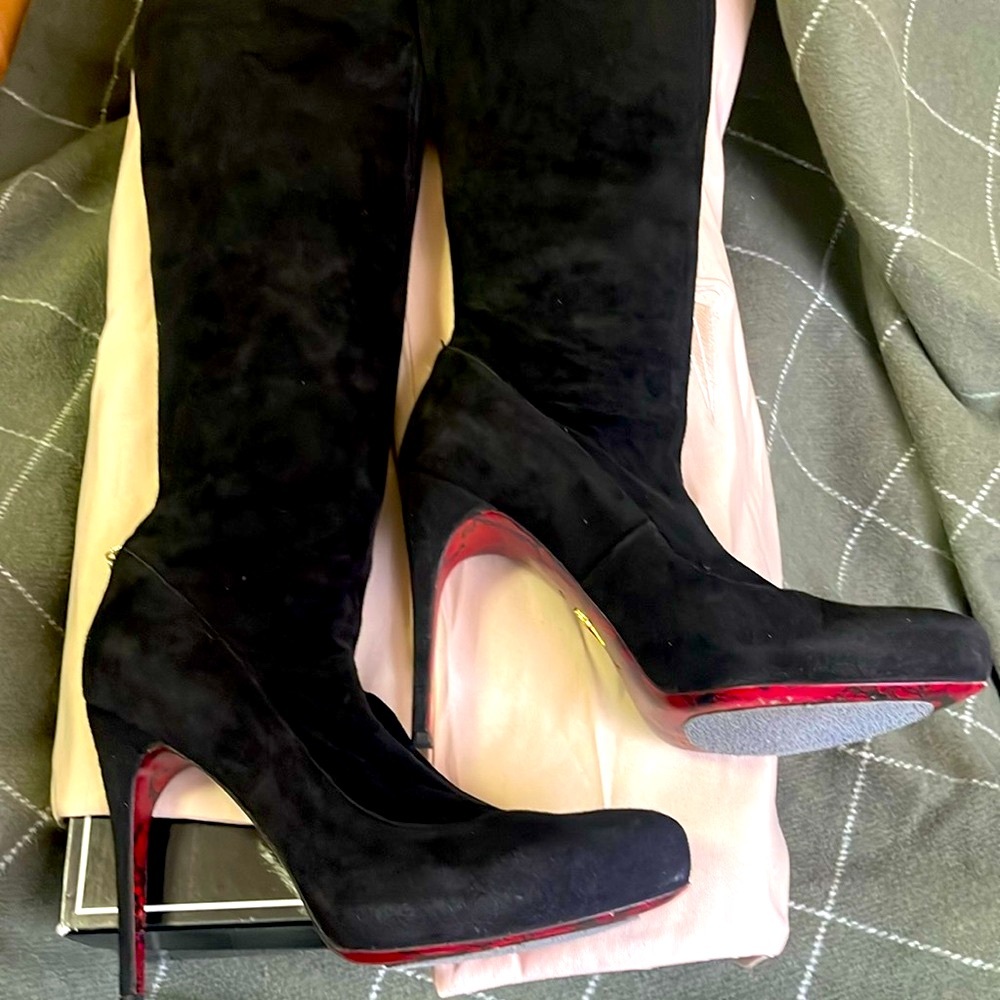 Cesare Paciotti Stretch Suede Stiletto Boots EU 41 Italian